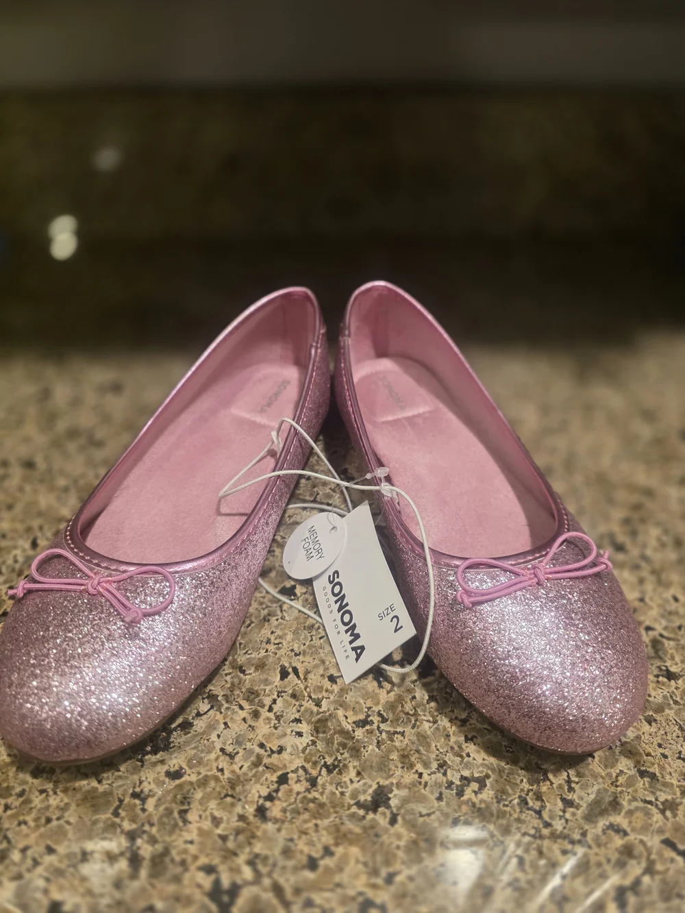 Sonoma Pink Glitter Girls' Ballet Flats